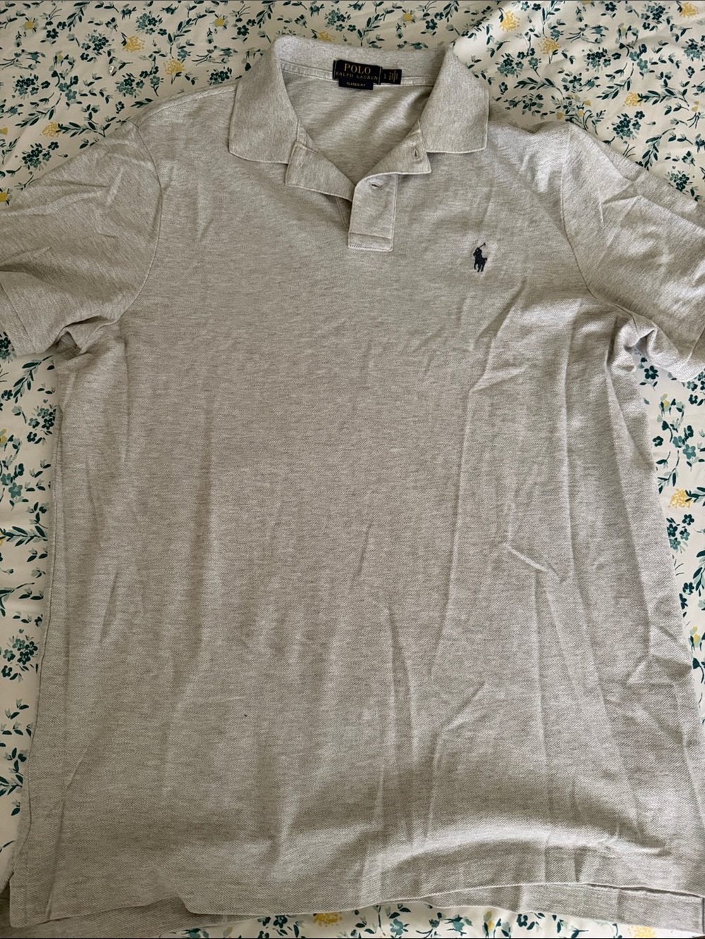 Polo by Ralph Lauren Heather Light Gray Short-Sleeve Polo